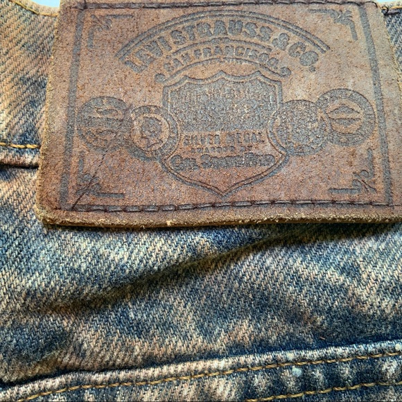 RARE Vintage LEVI’S Acid Wash 550 Mens Jeans Size 36x32 Silver Medal 80s Pants - Picture 5 of 11